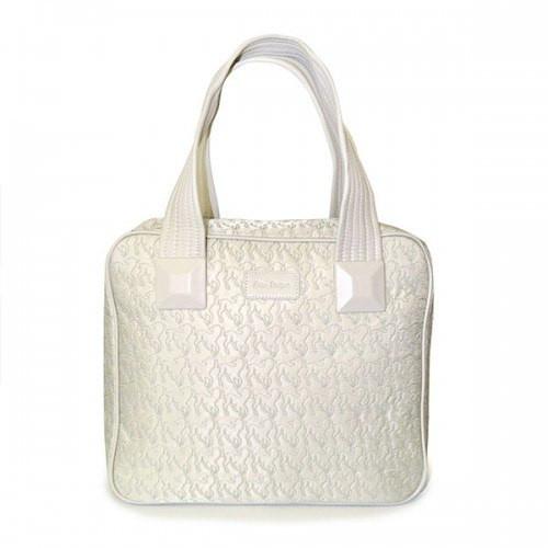 FARLEY - Womens White Lamb Embroidered Stitching Unique Handbag - Belt N Bags