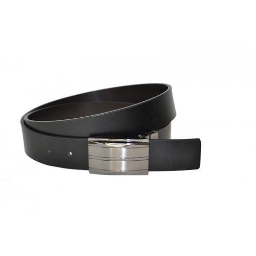 FAIRFAX - Mens Black & Brown Leather Belt - Belt N Bags
