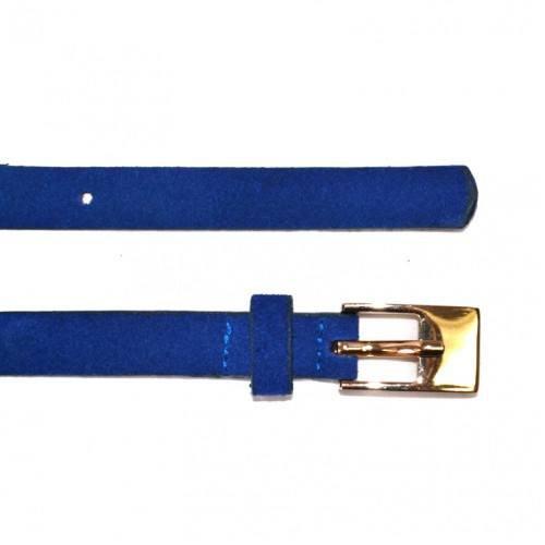 FAITH - Womens Blue  Soft Suede Leather Belt  - Belt N Bags