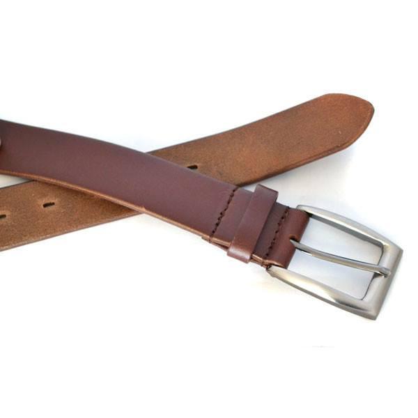 GIOVANNI - Mens Tan Genuine Leather Belt - Belt N Bags