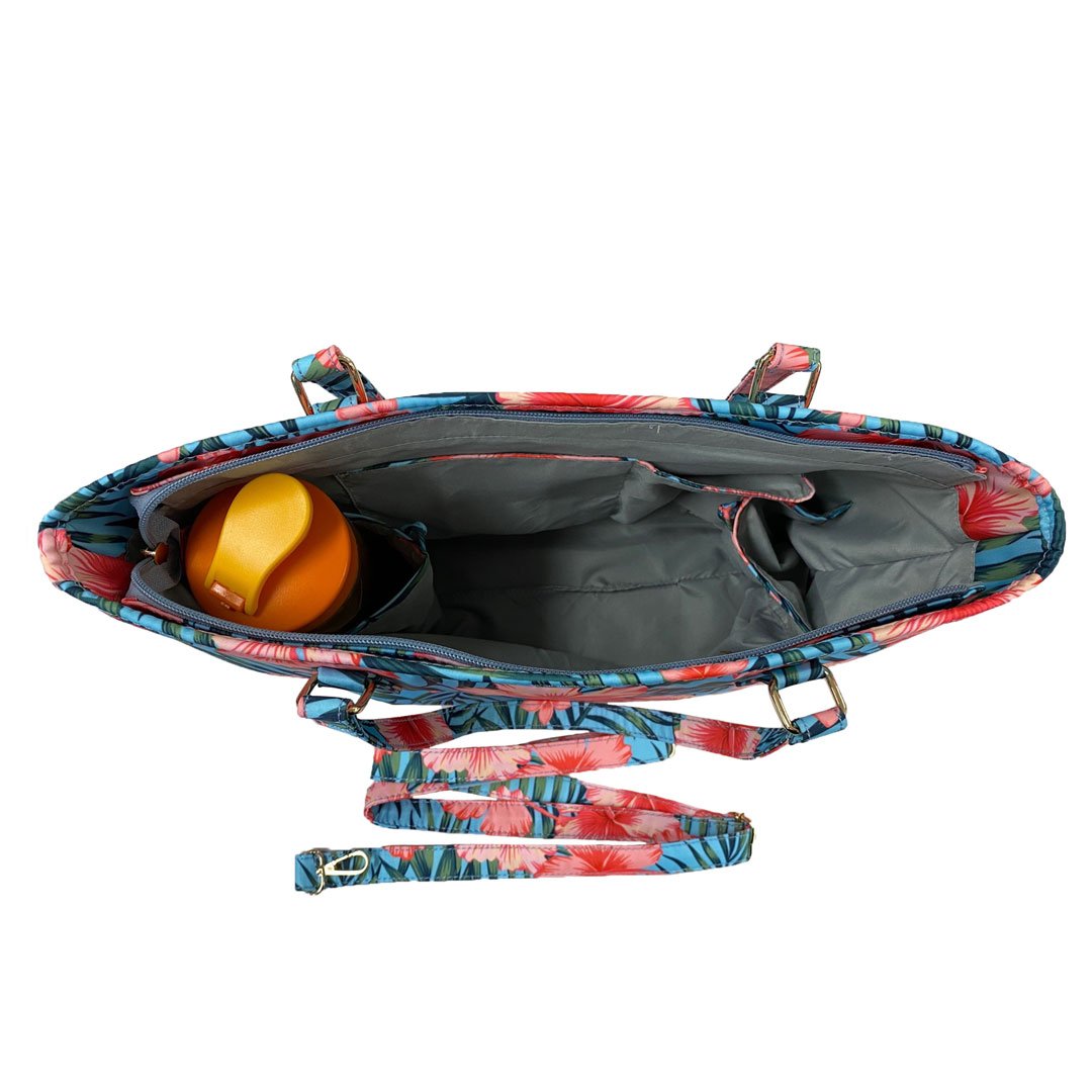 CALOUNDRA - Women's Pink and Blue Flower Bag