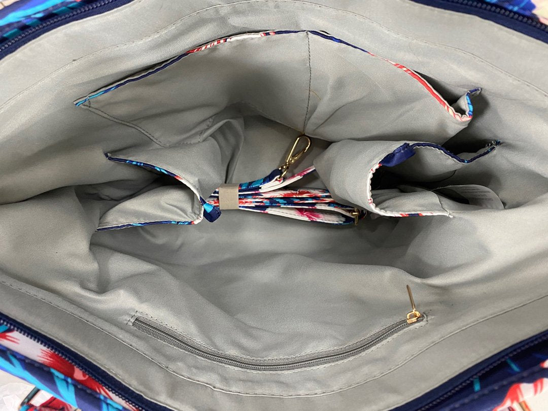 CALOUNDRA - Women's Red / Navy Flower Bag