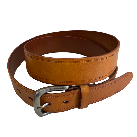 DUNDEE - Mens Tan Genuine Leather Belt