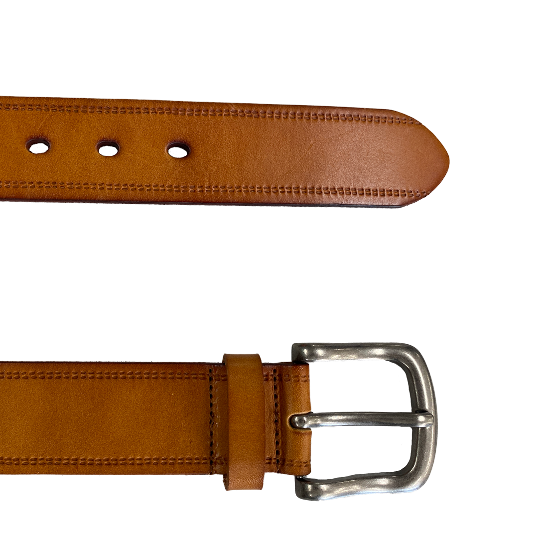 DUNDEE - Mens Tan Genuine Leather Belt