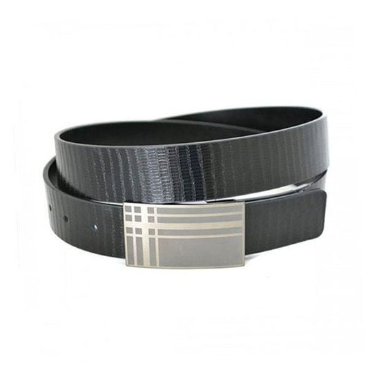 JACKSON - Mens Black Reversible Flat Edge Leather Belt - Belt N Bags