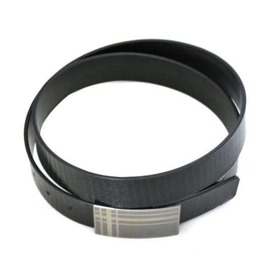 JACKSON - Mens Black Reversible Flat Edge Leather Belt - Belt N Bags