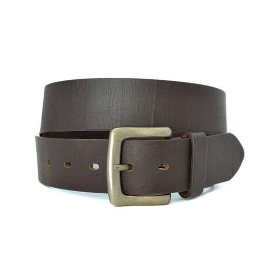 JASPER - Mens Brown Leather Belt - Belt N Bags