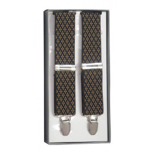 JERRY - Mens Navy, Orange & White Braces - Belt N Bags