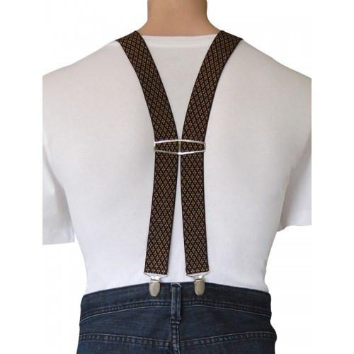 JERRY - Mens Navy, Orange & White Braces - Belt N Bags