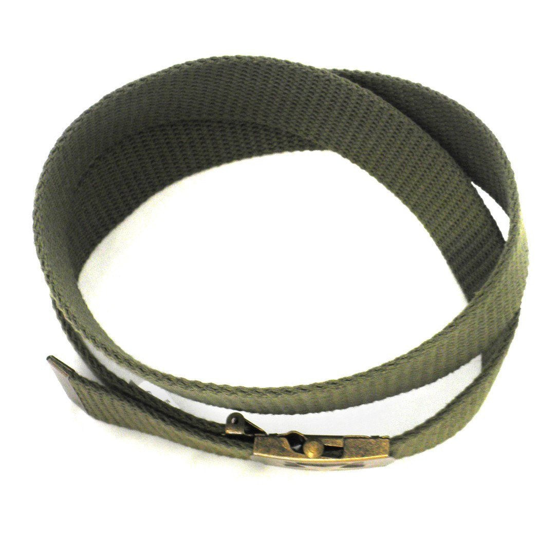 KELSO - Mens Khaki Webbing Belt - Belt N Bags