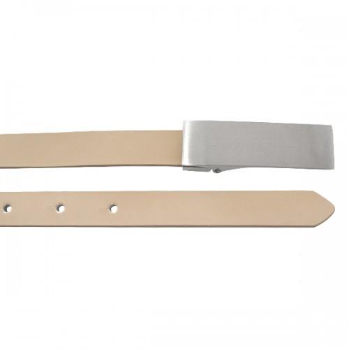 KIMBERLY - Womens Nude Genuine Leather Skinny Belt - BeltNBags