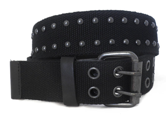 LEYLAND - Mens Black Canvas Belt - BeltNBags