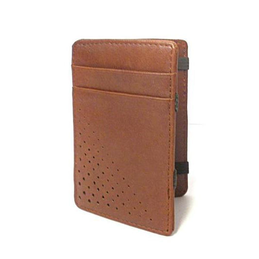 LINCOLN - Mens Tan Light Flip Faux Leather Magic Wallet - BeltNBags