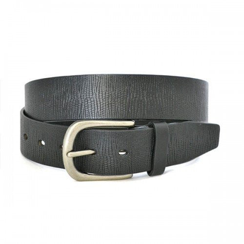 LINCOLN - Mens Black Leather Belt - Belt N Bags
