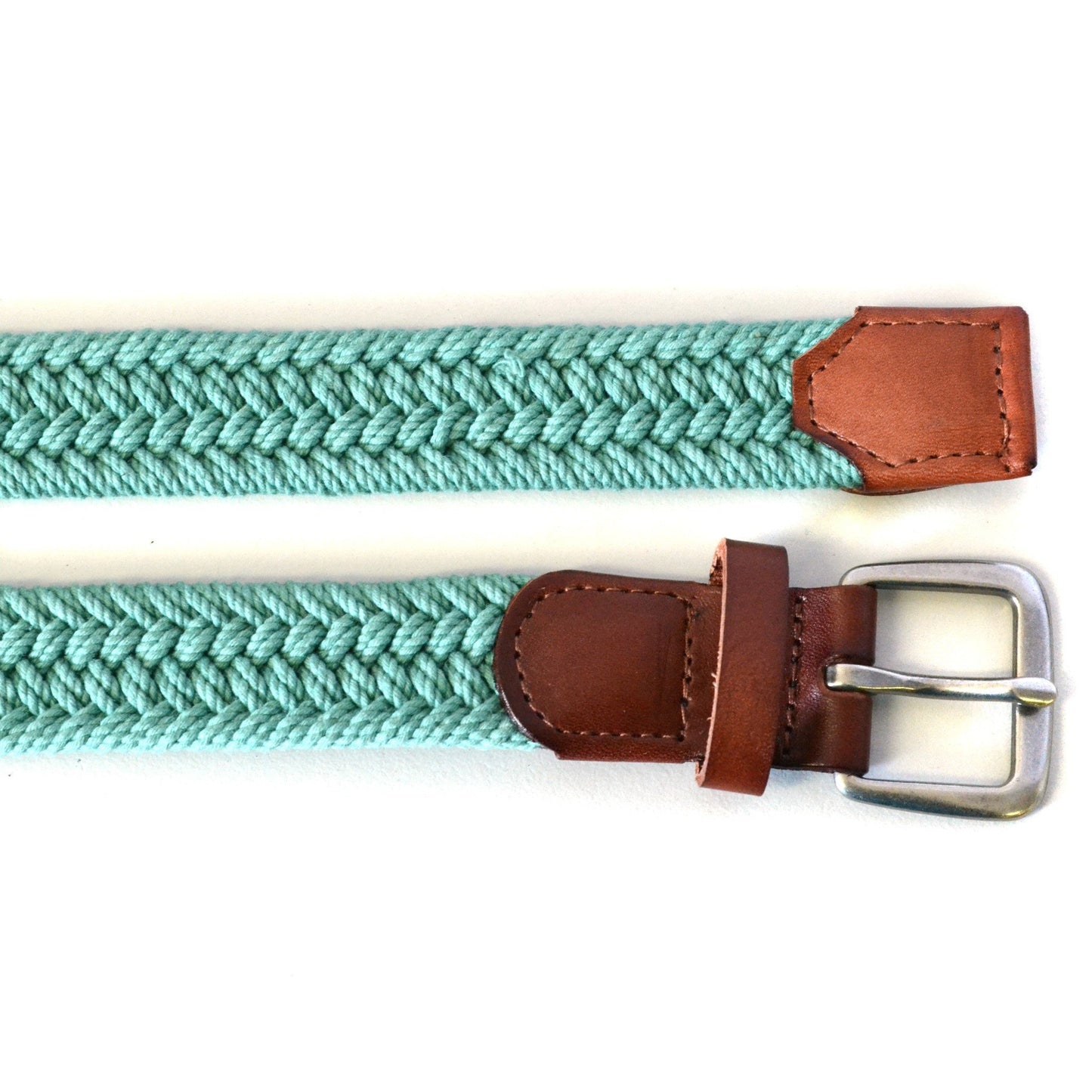LOCK - Casual Green Cotton Webbing Belt - BeltNBags