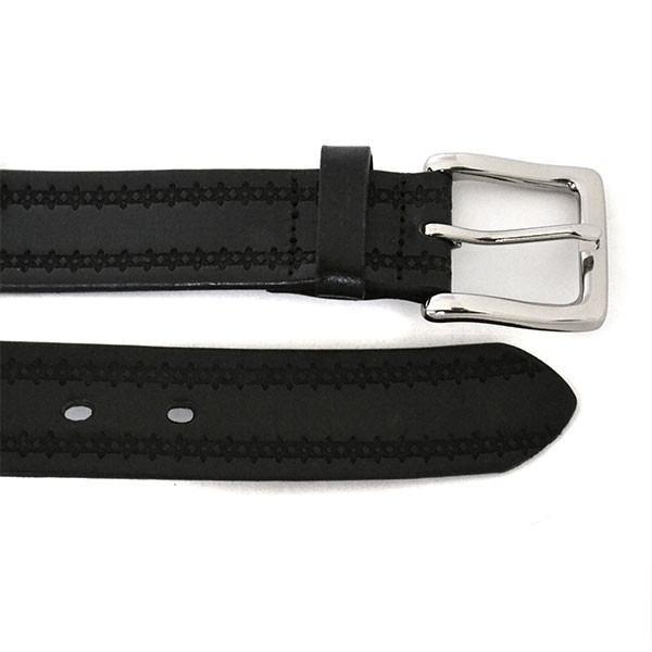 LUTHER - Unisex Black Leather Belt - BeltNBags