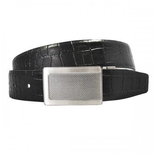 MAXWELL - Mens Black Genuine Leather Reversible Belt - BeltNBags