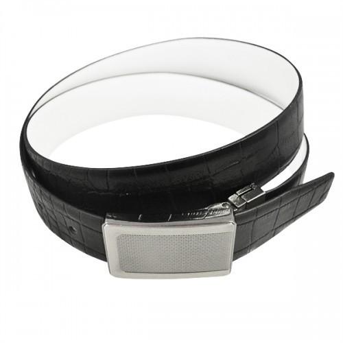 MAXWELL - Mens Black Genuine Leather Reversible Belt - BeltNBags