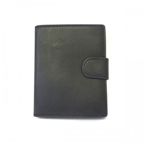 MORTEN - Mens Black Leather Fold Wallet in Gift Box - BeltNBags