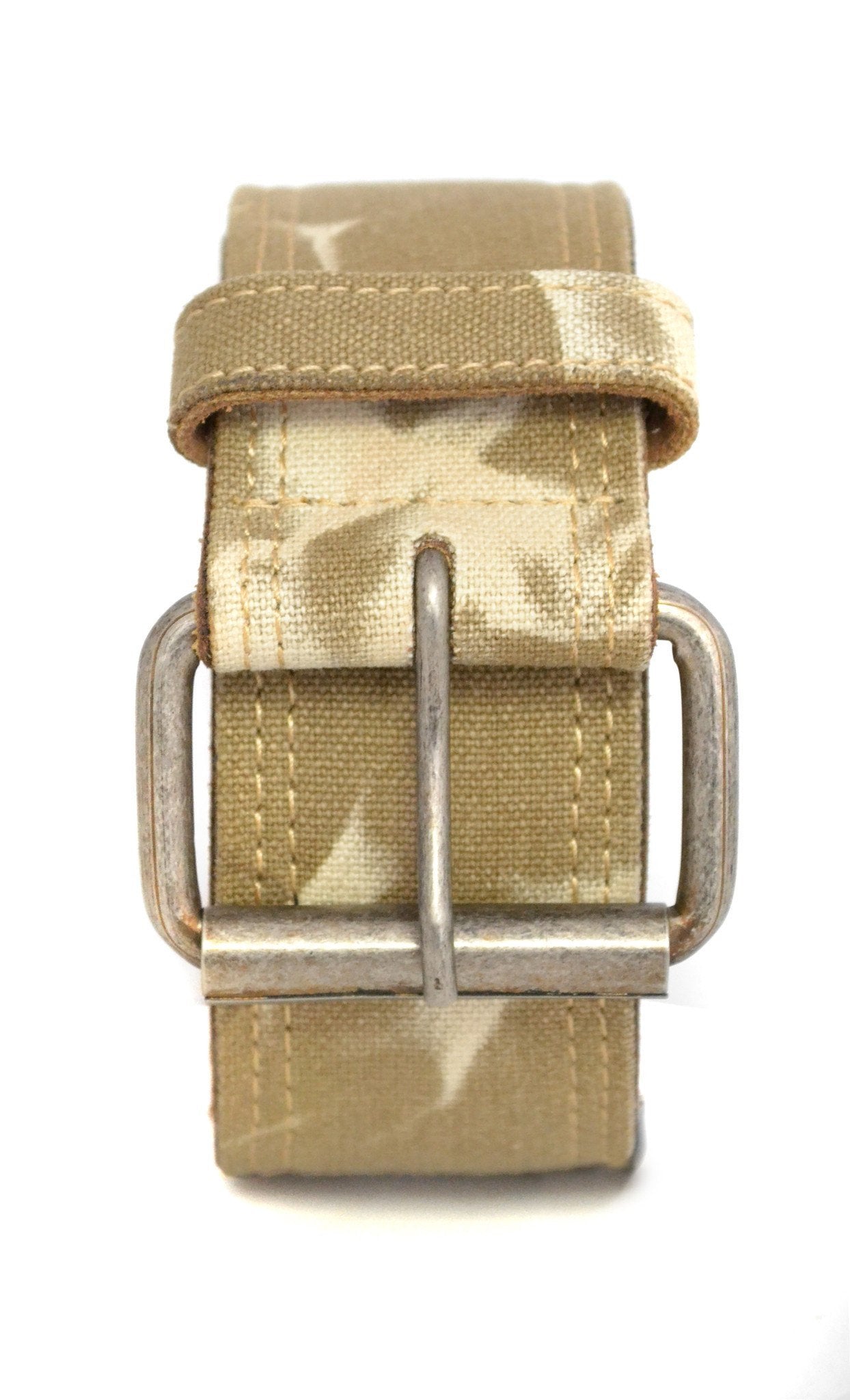 MIGUEL - Mens Sand Canvas & Leather Belt - BeltNBags