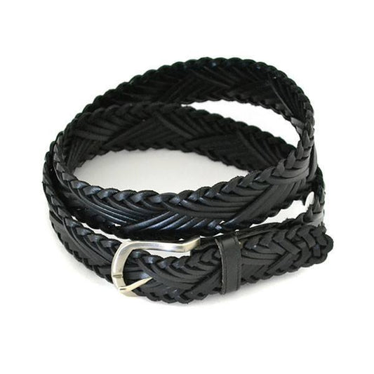 NELSON - Mens Black Genuine Leather Belt - BeltNBags