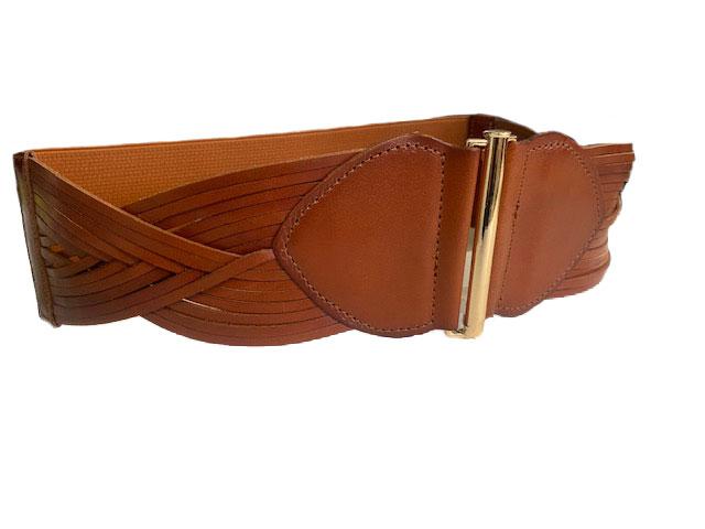 ELIZABETH - Tan Genuine Leather Belt  - Belt N Bags