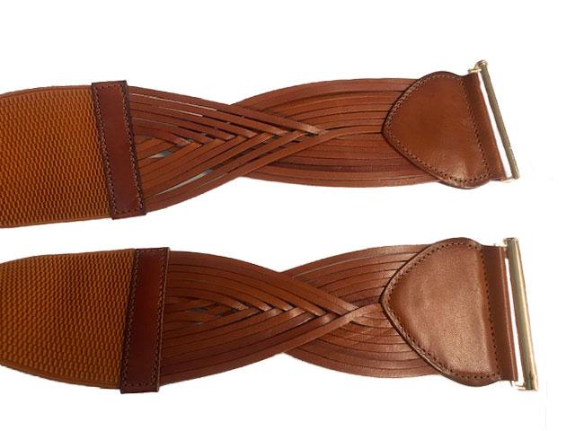 ELIZABETH - Tan Genuine Leather Belt  - Belt N Bags