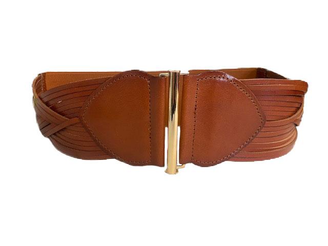ELIZABETH - Tan Genuine Leather Belt  - Belt N Bags