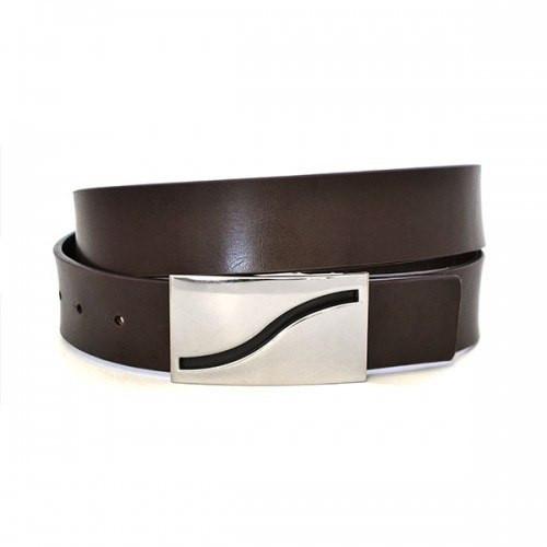 OAKLEY - Mens Brown Square End Leather Belt - BeltNBags