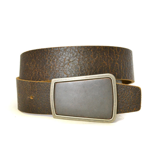 PHILLIP - Mens Brown Leather Belt - BeltNBags