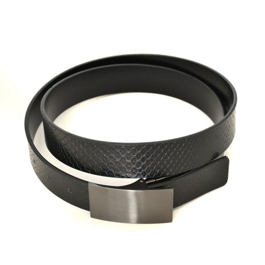 QUINN - Mens Black Leather Reversible Belt - BeltNBags