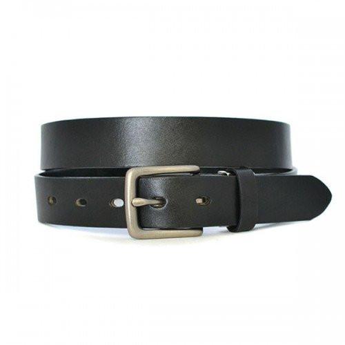 RUSSELL - Unisex Black Genuine Leather Belt - BeltNBags