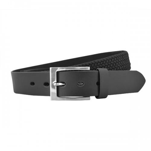 RALPH - Mens Black Genuine Leather BIG SIZE Flexi-Belt - BeltNBags