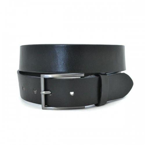 STAVROS - Mens Black Leather Dress Belt - BeltNBags