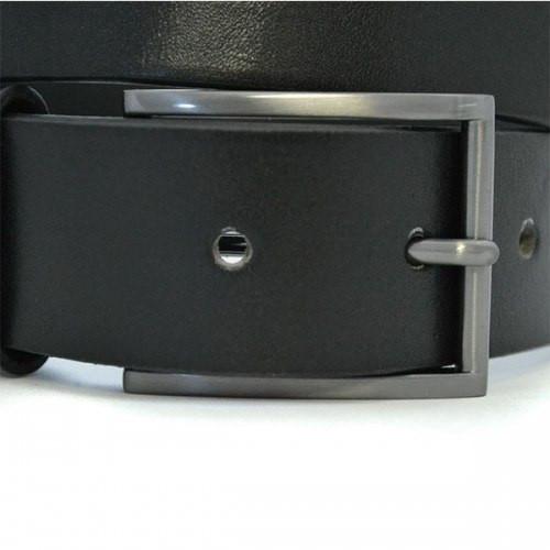 STAVROS - Mens Black Leather Dress Belt - BeltNBags