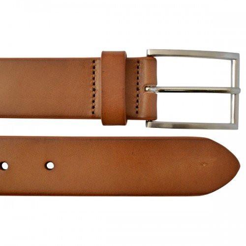 STAVROS - Mens Camel Leather Dress Belt - BeltNBags