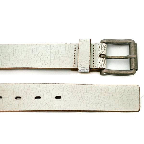 STEVEN - Mens White Leather Belt - BeltNBags