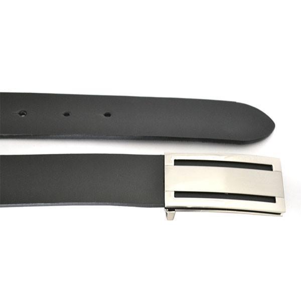 TRENT - Mens Black Leather Dress Belt - BeltNBags
