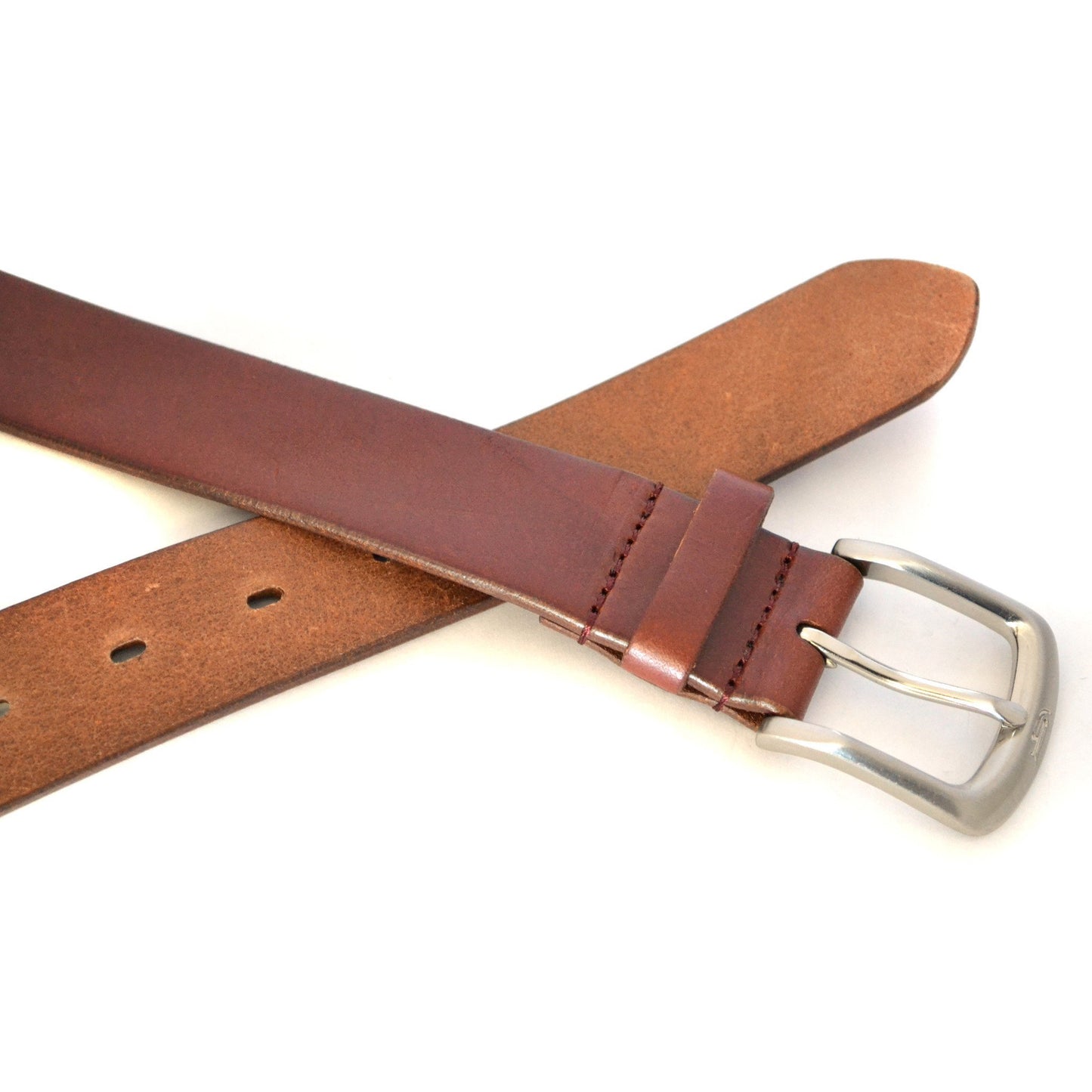 WARD - Mens Brown Tan Leather Belt - BeltNBags