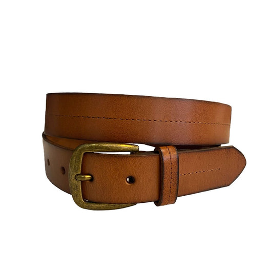 ANDREW - Mens Tan Genuine Leather Belt - Belt N Bags