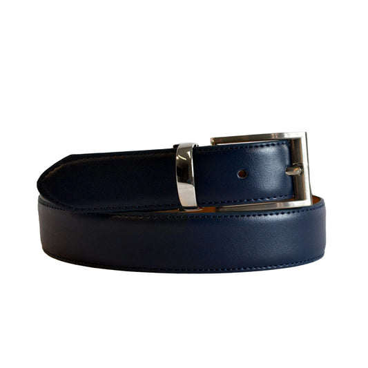 MASON - Men's Navy Genuine Leather Belt