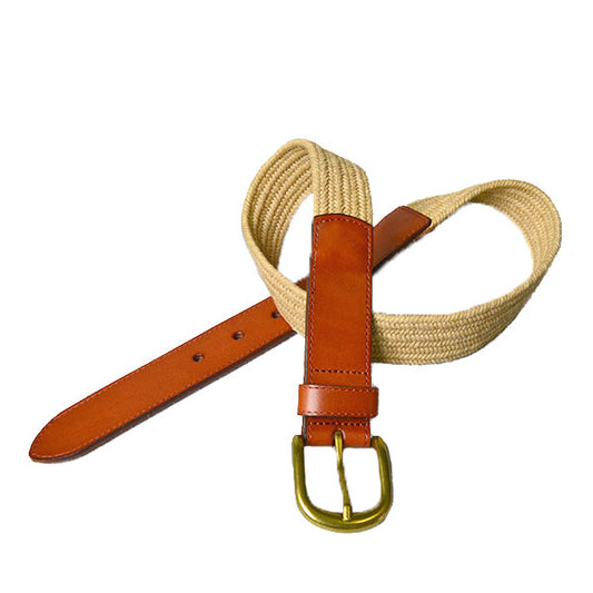FAIRLIGHT- Addison Road Cotton Weave Leather Belt