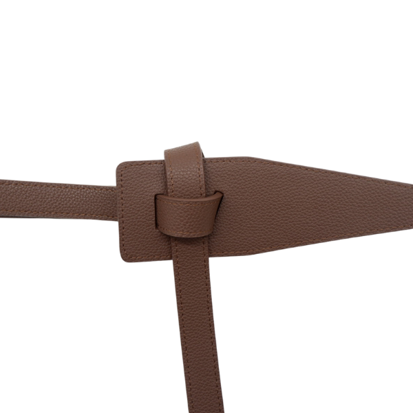 Marina - Brown Genuine Leather Knot Waist belt
