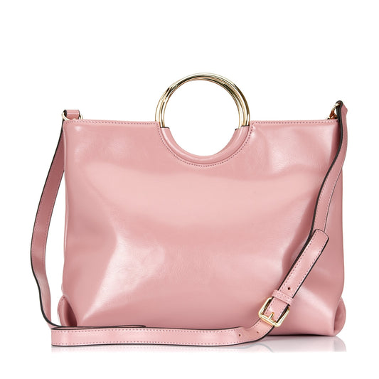 Millfield - Womens Leather Ring Handle Tote Shoulder Crossbody Bag