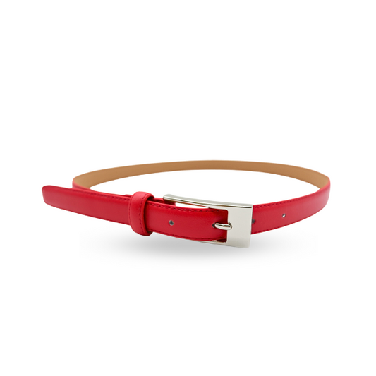 DEANEEN - Womens Red Genuine Leather Belt