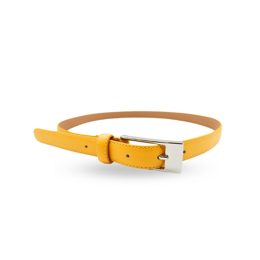 DEANEEN - Womens Yellow Genuine Leather Belt