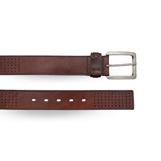 LUCAS - Mens Brown Leather Belt