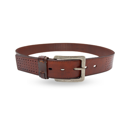 LUCAS - Mens Brown Leather Belt