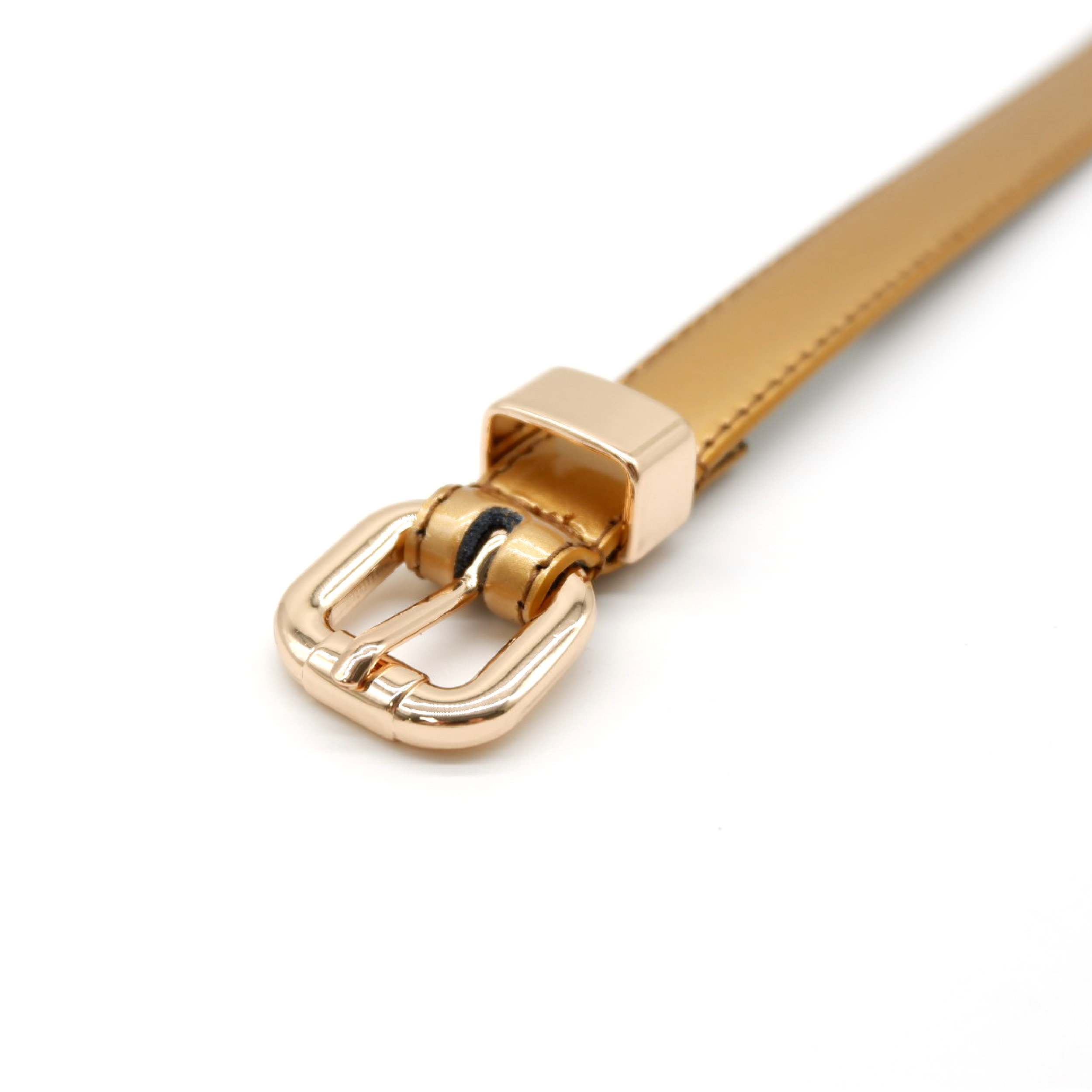 Queens Silver Patent Leather Belt main image 1