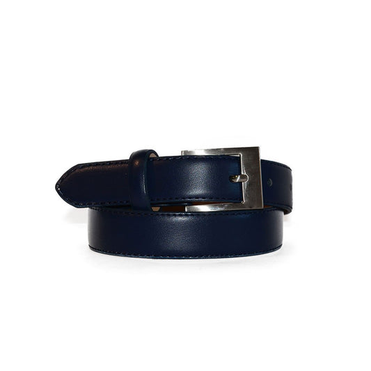 PRESTON - Navy Blue Genuine Leather Boys Belt